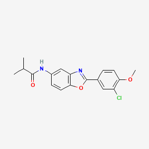 N-[2-(3-chloro-4-methoxyphenyl)-1,3-benzoxazol-5-yl]-2-methylpropanamide