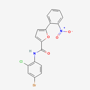 N-(4-bromo-2-chlorophenyl)-5-(2-nitrophenyl)-2-furamide