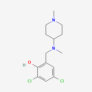 2,4-dichloro-6-{[methyl(1-methyl-4-piperidinyl)amino]methyl}phenol