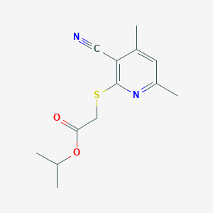 molecular formula C13H16N2O2S B5124906 isopropyl [(3-cyano-4,6-dimethyl-2-pyridinyl)thio]acetate 