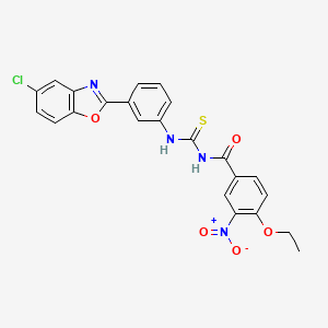 N-({[3-(5-chloro-1,3-benzoxazol-2-yl)phenyl]amino}carbonothioyl)-4-ethoxy-3-nitrobenzamide