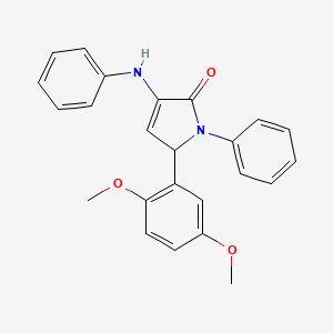 molecular formula C24H22N2O3 B5124910 3-anilino-5-(2,5-dimethoxyphenyl)-1-phenyl-1,5-dihydro-2H-pyrrol-2-one 