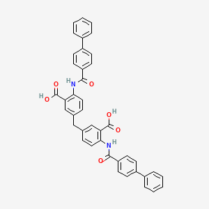 molecular formula C41H30N2O6 B5124917 3,3'-methylenebis{6-[(4-biphenylylcarbonyl)amino]benzoic acid} CAS No. 416876-90-9