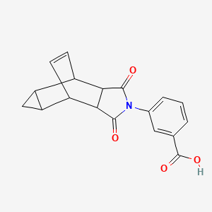 molecular formula C18H15NO4 B5124918 3-(3,5-dioxo-4-azatetracyclo[5.3.2.0~2,6~.0~8,10~]dodec-11-en-4-yl)benzoic acid 