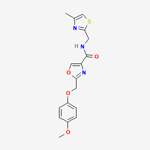 molecular formula C17H17N3O4S B5124936 2-[(4-methoxyphenoxy)methyl]-N-[(4-methyl-1,3-thiazol-2-yl)methyl]-1,3-oxazole-4-carboxamide 