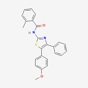 molecular formula C24H20N2O2S B5124938 N-[5-(4-methoxyphenyl)-4-phenyl-1,3-thiazol-2-yl]-2-methylbenzamide 