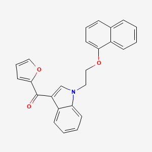 molecular formula C25H19NO3 B5124955 2-furyl{1-[2-(1-naphthyloxy)ethyl]-1H-indol-3-yl}methanone 