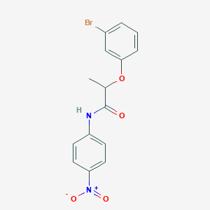 molecular formula C15H13BrN2O4 B5124964 2-(3-bromophenoxy)-N-(4-nitrophenyl)propanamide 
