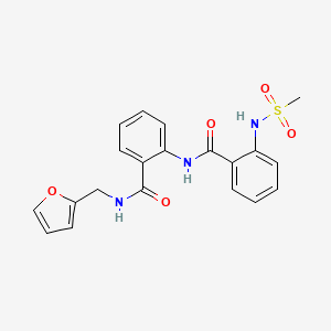 molecular formula C20H19N3O5S B5124967 N-(2-{[(2-furylmethyl)amino]carbonyl}phenyl)-2-[(methylsulfonyl)amino]benzamide 