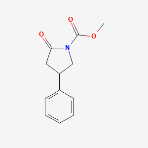 molecular formula C12H13NO3 B5125025 methyl 2-oxo-4-phenyl-1-pyrrolidinecarboxylate 