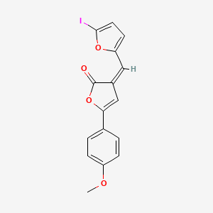 molecular formula C16H11IO4 B5125045 3-[(5-iodo-2-furyl)methylene]-5-(4-methoxyphenyl)-2(3H)-furanone 