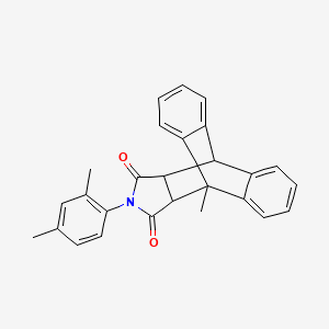 molecular formula C27H23NO2 B5125084 17-(2,4-dimethylphenyl)-1-methyl-17-azapentacyclo[6.6.5.0~2,7~.0~9,14~.0~15,19~]nonadeca-2,4,6,9,11,13-hexaene-16,18-dione 