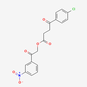2-(3-nitrophenyl)-2-oxoethyl 4-(4-chlorophenyl)-4-oxobutanoate