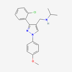 N-{[3-(2-chlorophenyl)-1-(4-methoxyphenyl)-1H-pyrazol-4-yl]methyl}-2-propanamine