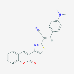 molecular formula C23H17N3O2S B512511 3-[4-(dimethylamino)phenyl]-2-[4-(2-oxo-2H-chromen-3-yl)-1,3-thiazol-2-yl]acrylonitrile CAS No. 210287-79-9