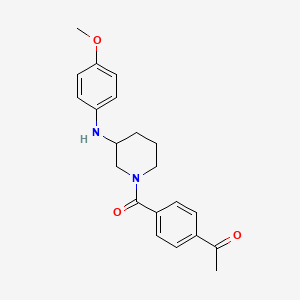 molecular formula C21H24N2O3 B5125147 1-[4-({3-[(4-methoxyphenyl)amino]-1-piperidinyl}carbonyl)phenyl]ethanone 