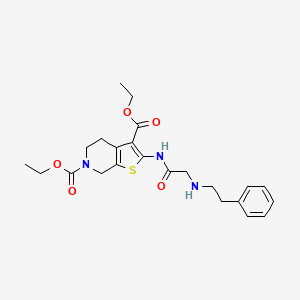 molecular formula C23H29N3O5S B5125158 diethyl 2-{[N-(2-phenylethyl)glycyl]amino}-4,7-dihydrothieno[2,3-c]pyridine-3,6(5H)-dicarboxylate 