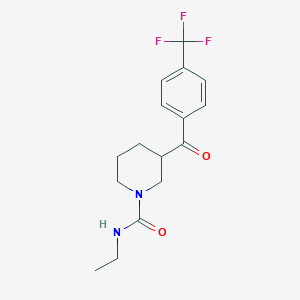 molecular formula C16H19F3N2O2 B5125164 N-ethyl-3-[4-(trifluoromethyl)benzoyl]-1-piperidinecarboxamide 