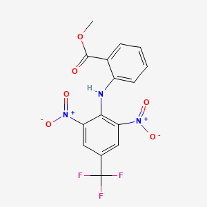 molecular formula C15H10F3N3O6 B5125169 methyl 2-{[2,6-dinitro-4-(trifluoromethyl)phenyl]amino}benzoate 