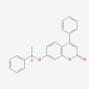 molecular formula C23H18O3 B5125197 4-phenyl-7-(1-phenylethoxy)-2H-chromen-2-one 