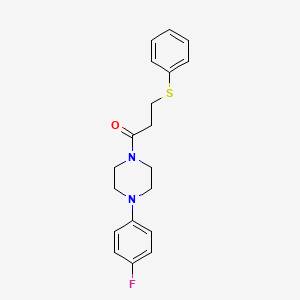 molecular formula C19H21FN2OS B5125218 1-(4-fluorophenyl)-4-[3-(phenylthio)propanoyl]piperazine 