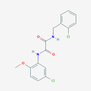 molecular formula C16H14Cl2N2O3 B5125261 N-(2-chlorobenzyl)-N'-(5-chloro-2-methoxyphenyl)ethanediamide 