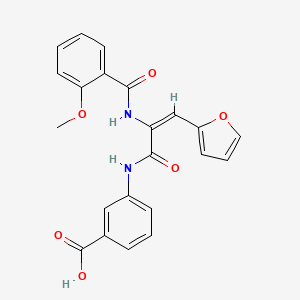 molecular formula C22H18N2O6 B5125285 3-({3-(2-furyl)-2-[(2-methoxybenzoyl)amino]acryloyl}amino)benzoic acid 
