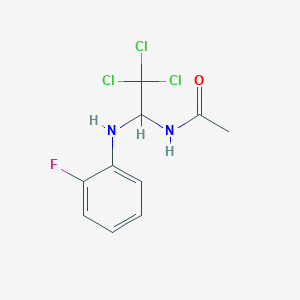 molecular formula C10H10Cl3FN2O B5125301 N-{2,2,2-trichloro-1-[(2-fluorophenyl)amino]ethyl}acetamide 