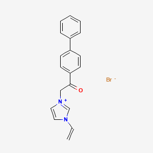 molecular formula C19H17BrN2O B5125311 3-[2-(4-biphenylyl)-2-oxoethyl]-1-vinyl-1H-imidazol-3-ium bromide 