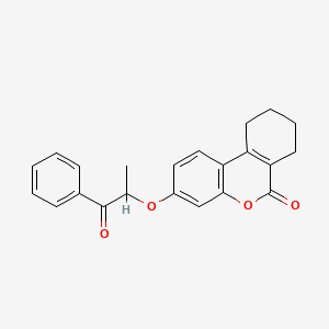 molecular formula C22H20O4 B5125319 3-(1-甲基-2-氧代-2-苯乙氧基)-7,8,9,10-四氢-6H-苯并[c]色满-6-酮 