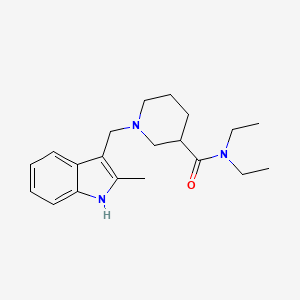 N,N-diethyl-1-[(2-methyl-1H-indol-3-yl)methyl]-3-piperidinecarboxamide