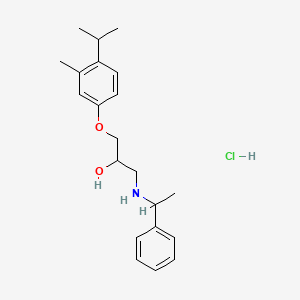 molecular formula C21H30ClNO2 B5125335 1-(4-isopropyl-3-methylphenoxy)-3-[(1-phenylethyl)amino]-2-propanol hydrochloride 