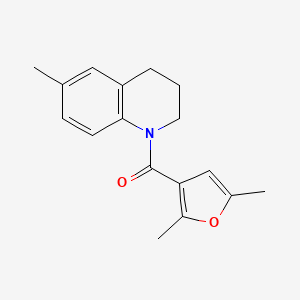 molecular formula C17H19NO2 B5125344 1-(2,5-dimethyl-3-furoyl)-6-methyl-1,2,3,4-tetrahydroquinoline 