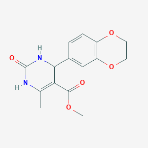 molecular formula C15H16N2O5 B5125351 methyl 4-(2,3-dihydro-1,4-benzodioxin-6-yl)-6-methyl-2-oxo-1,2,3,4-tetrahydro-5-pyrimidinecarboxylate 