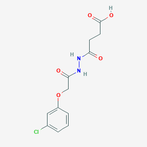 molecular formula C12H13ClN2O5 B5125387 4-{2-[(3-chlorophenoxy)acetyl]hydrazino}-4-oxobutanoic acid 