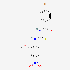 molecular formula C15H12BrN3O4S B5125400 4-bromo-N-{[(2-methoxy-4-nitrophenyl)amino]carbonothioyl}benzamide 