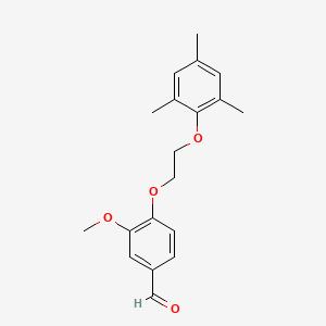 molecular formula C19H22O4 B5125421 4-[2-(mesityloxy)ethoxy]-3-methoxybenzaldehyde 