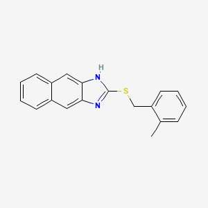 molecular formula C19H16N2S B5125435 2-[(2-methylbenzyl)thio]-1H-naphtho[2,3-d]imidazole 