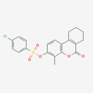 molecular formula C20H17ClO5S B5125480 4-methyl-6-oxo-7,8,9,10-tetrahydro-6H-benzo[c]chromen-3-yl 4-chlorobenzenesulfonate 