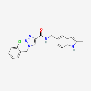 molecular formula C20H18ClN5O B5125484 1-(2-chlorobenzyl)-N-[(2-methyl-1H-indol-5-yl)methyl]-1H-1,2,3-triazole-4-carboxamide 