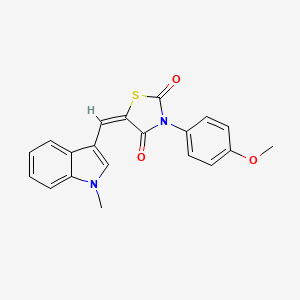 molecular formula C20H16N2O3S B5125485 3-(4-methoxyphenyl)-5-[(1-methyl-1H-indol-3-yl)methylene]-1,3-thiazolidine-2,4-dione 