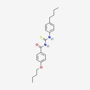 molecular formula C22H28N2O2S B5125490 4-butoxy-N-{[(4-butylphenyl)amino]carbonothioyl}benzamide 