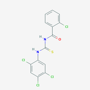 molecular formula C14H8Cl4N2OS B5125502 2-chloro-N-{[(2,4,5-trichlorophenyl)amino]carbonothioyl}benzamide 