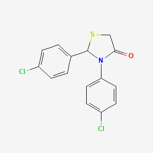 molecular formula C15H11Cl2NOS B5125520 2,3-bis(4-chlorophenyl)-1,3-thiazolidin-4-one 