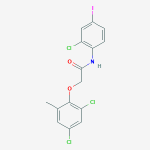 molecular formula C15H11Cl3INO2 B5125556 N-(2-chloro-4-iodophenyl)-2-(2,4-dichloro-6-methylphenoxy)acetamide 