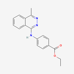 molecular formula C18H17N3O2 B5125563 ethyl 4-[(4-methyl-1-phthalazinyl)amino]benzoate 