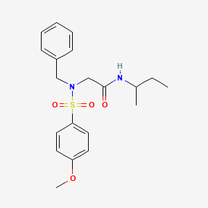 molecular formula C20H26N2O4S B5125585 N~2~-benzyl-N~1~-(sec-butyl)-N~2~-[(4-methoxyphenyl)sulfonyl]glycinamide 