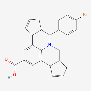 molecular formula C25H22BrNO2 B5125631 7-(4-bromophenyl)-3b,6,6a,7,9,9a,10,12a-octahydrocyclopenta[c]cyclopenta[4,5]pyrido[3,2,1-ij]quinoline-2-carboxylic acid 