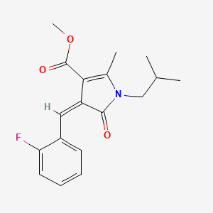 molecular formula C18H20FNO3 B5125645 methyl 4-(2-fluorobenzylidene)-1-isobutyl-2-methyl-5-oxo-4,5-dihydro-1H-pyrrole-3-carboxylate 