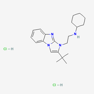 molecular formula C21H32Cl2N4 B5125653 N-[2-(2-tert-butyl-1H-imidazo[1,2-a]benzimidazol-1-yl)ethyl]cyclohexanamine dihydrochloride 
